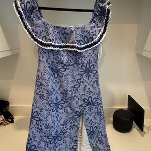 Red Carter Blue Floral Off-Shoulder Dress